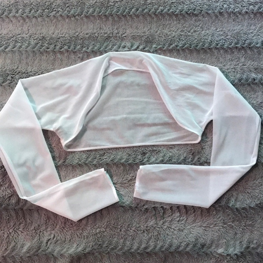 NWOT Bridal Bolero Mesh Wedding White Shrug